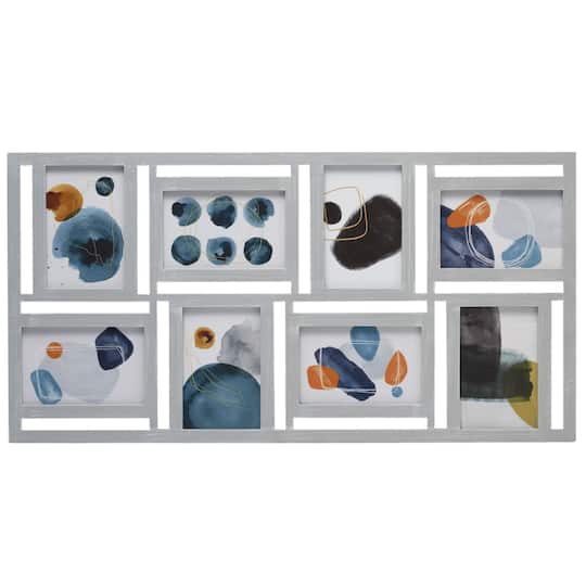 Melannco 8 Opening Distressed Gray 25&#x22; x 15&#x22; Collage Frame